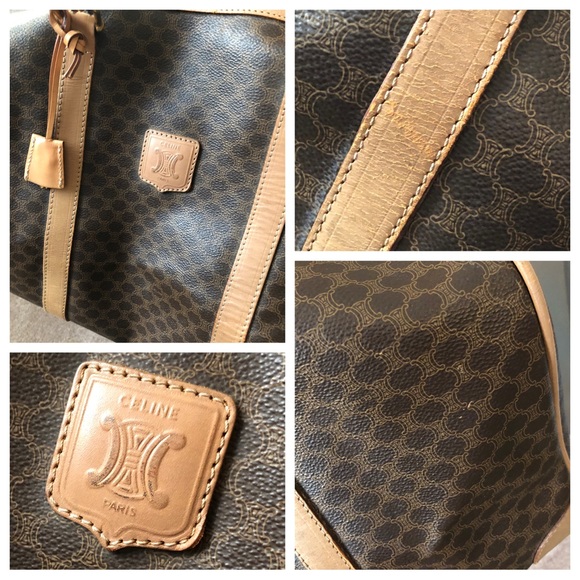 Céline AUTHENTIC Vintage Macadam M14 Weekender Travel Boston Duffle Bag - Picture 5 of 16